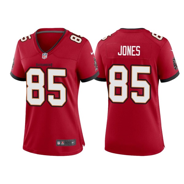 Women's Tampa Bay Buccaneers #85 Julio Jones Red Stitched Game Jersey(Run Small)